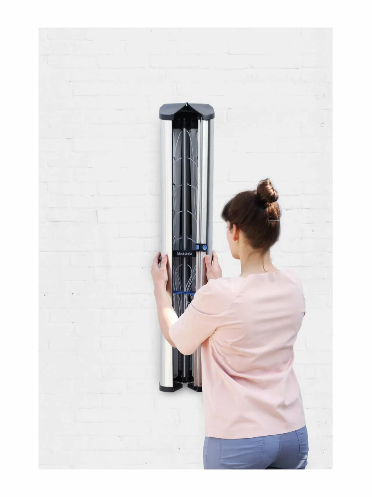 Pyykkihuolto<Brabantia WallFix -seinäkiinnitteinen pyykinkuivausteline GREY
