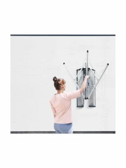 Pyykkihuolto<Brabantia WallFix -seinäkiinnitteinen pyykinkuivausteline GREY