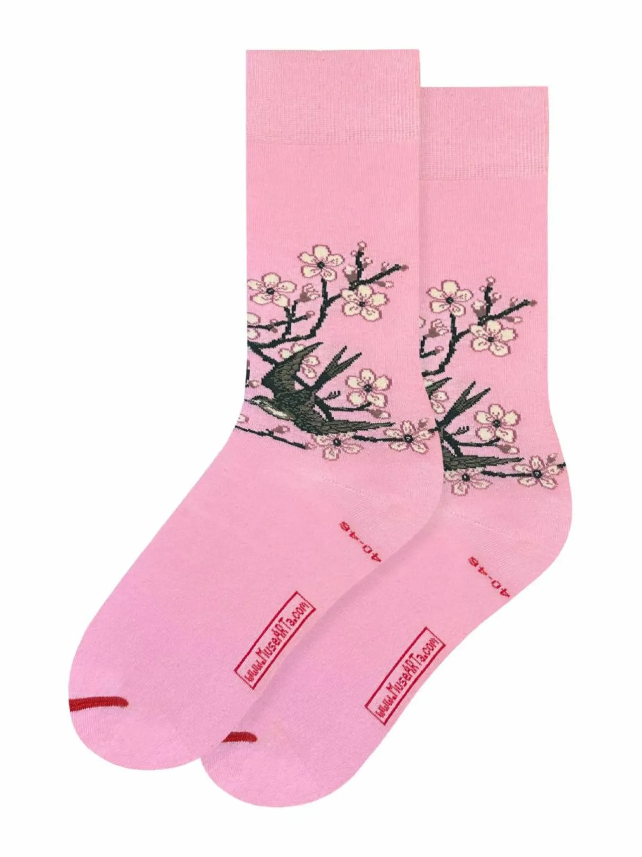 Sukat & Sukkahousut<MuseARTa Walter Crane Almond Blossom and Swallow -sukat PINK