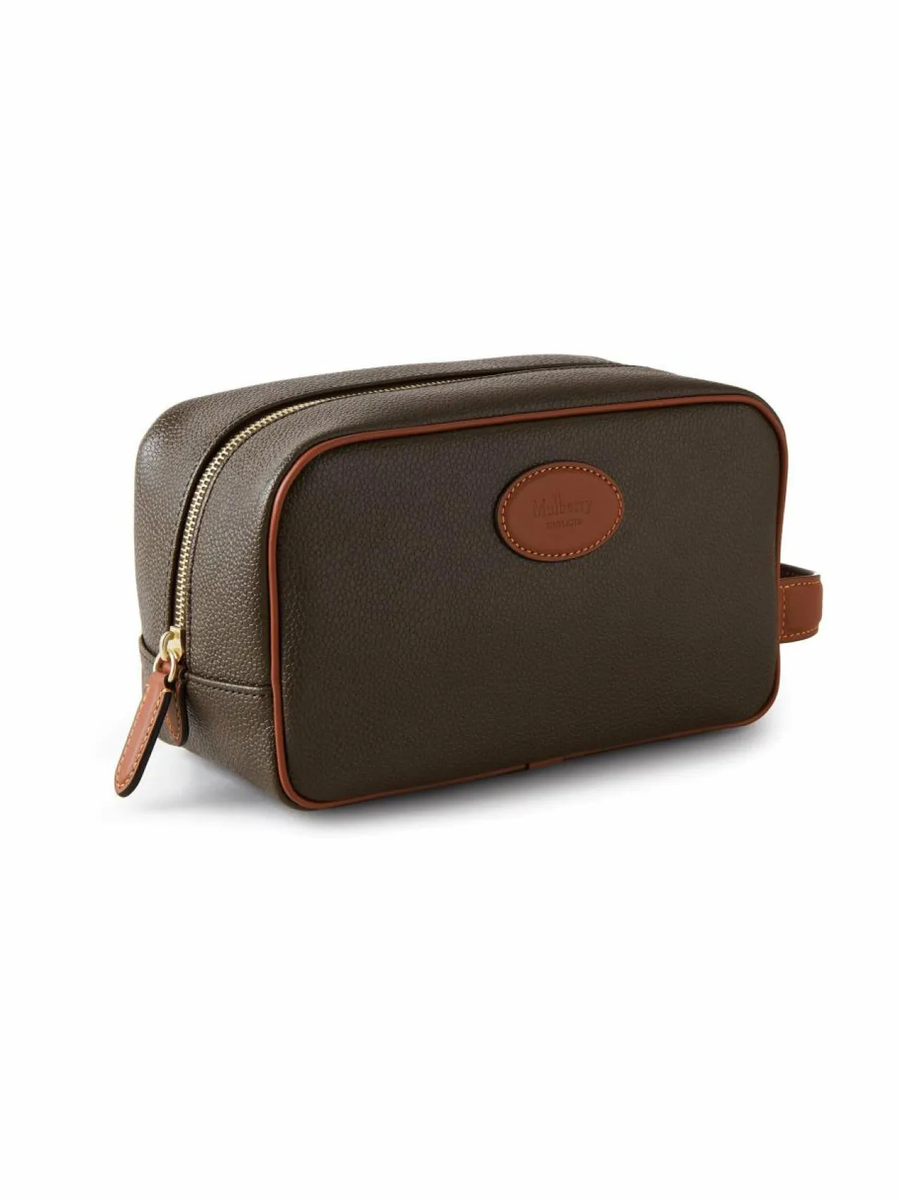 Toiletti- & Meikkilaukut<Mulberry Wash Case Scotchgrain -toilettilaukku Q330 MOLE-COGNAC