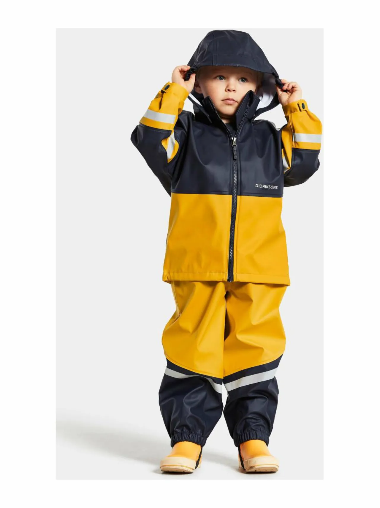 Ulkoiluvaatteet|Ulkoiluvaatteet<Didriksons Waterman-sadeasusetti 321 OAT YELLOW