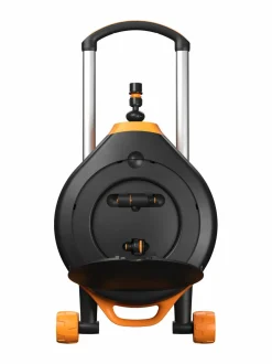 Työkalut<Fiskars Waterwheel XL -kärrykastelukela BLACK