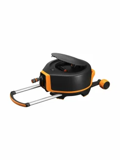 Työkalut<Fiskars Waterwheel XL -kärrykastelukela BLACK