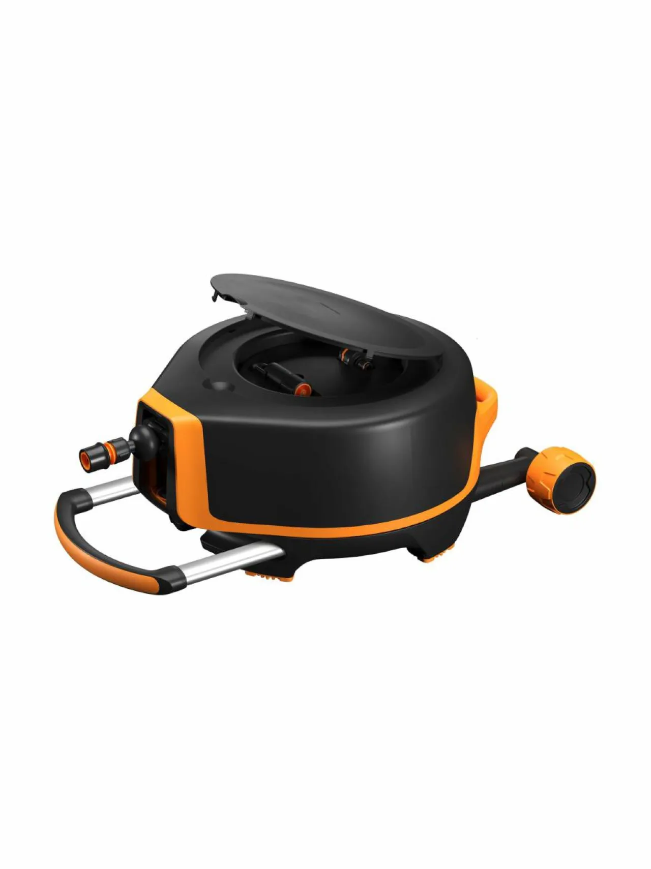 Työkalut<Fiskars Waterwheel XL -kärrykastelukela BLACK