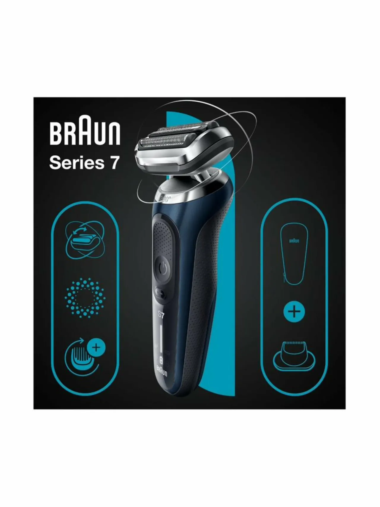 Braun Wet&Dry Series-7 -parranajokone^ Ihokarvanpoisto