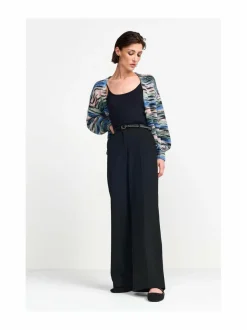 Housut<rich & royal Wide Leg -prässihousut 890 BLACK