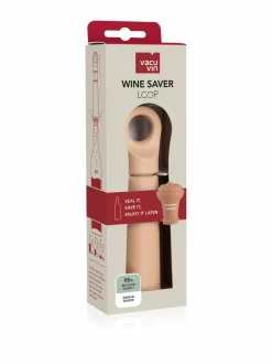 Vacuvin Wine Saver Loop- tyhjiöviinikorkki ja pumppu^ Baari- & Viinitarvikkeet