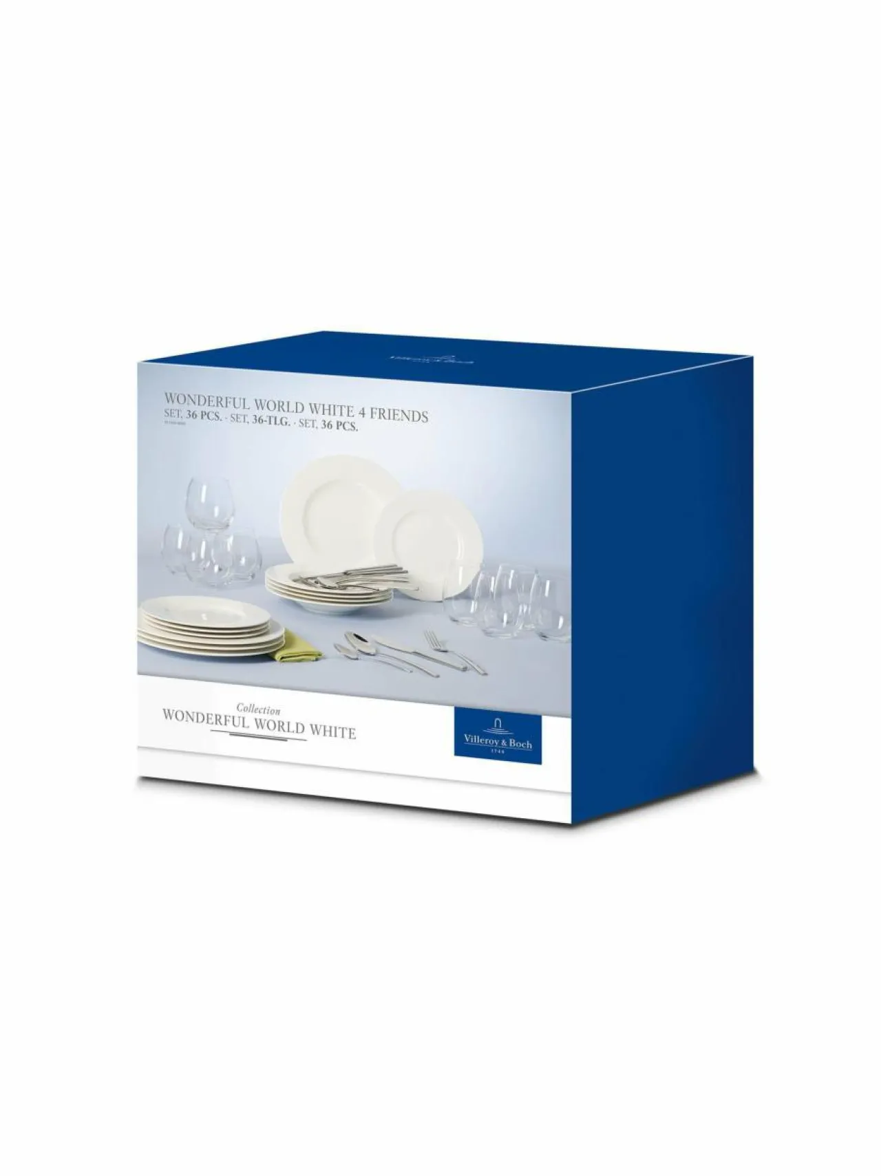 Astiasarjat<Villeroy & Boch Wonderful World of -astiasto, 36 osaa WHITE