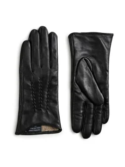 Käsineet<Berkeley W's Siena Lthr Gloves -nahkasormikkaat villavuorilla MUSTA