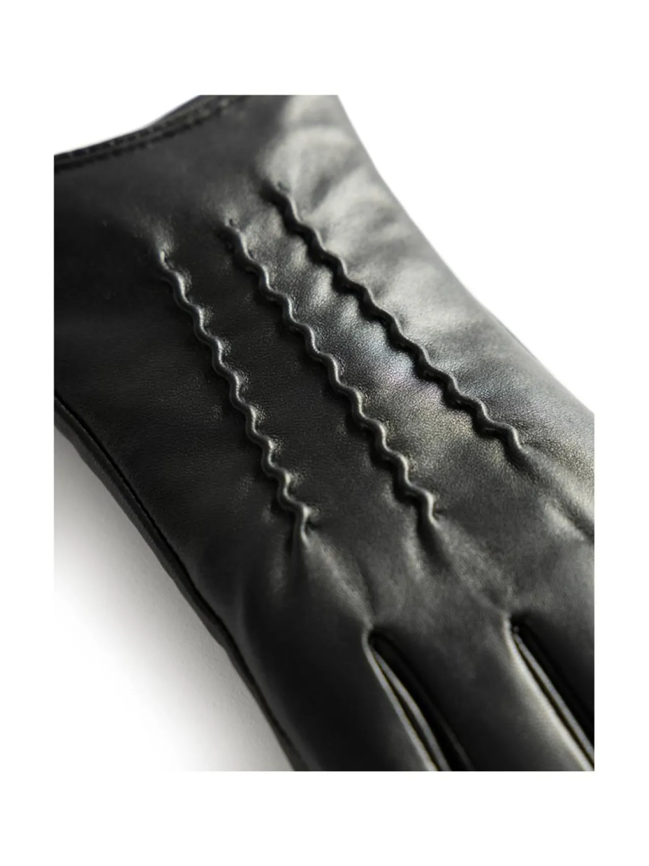 Käsineet<Berkeley W's Siena Lthr Gloves -nahkasormikkaat villavuorilla MUSTA