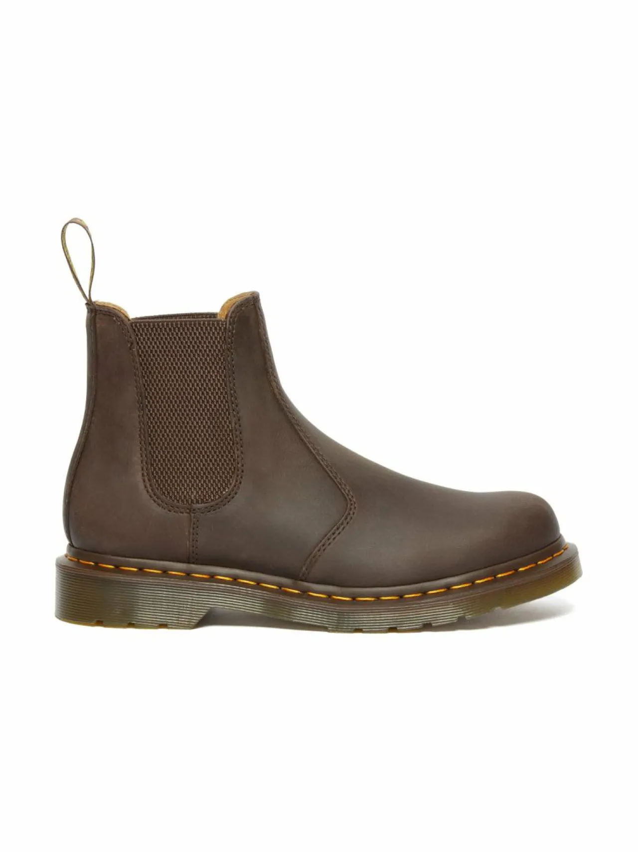 Nilkkurit<Dr. Martens Yellow Stitch Crazy Horse Chelsea -bootsit DARK BROWN