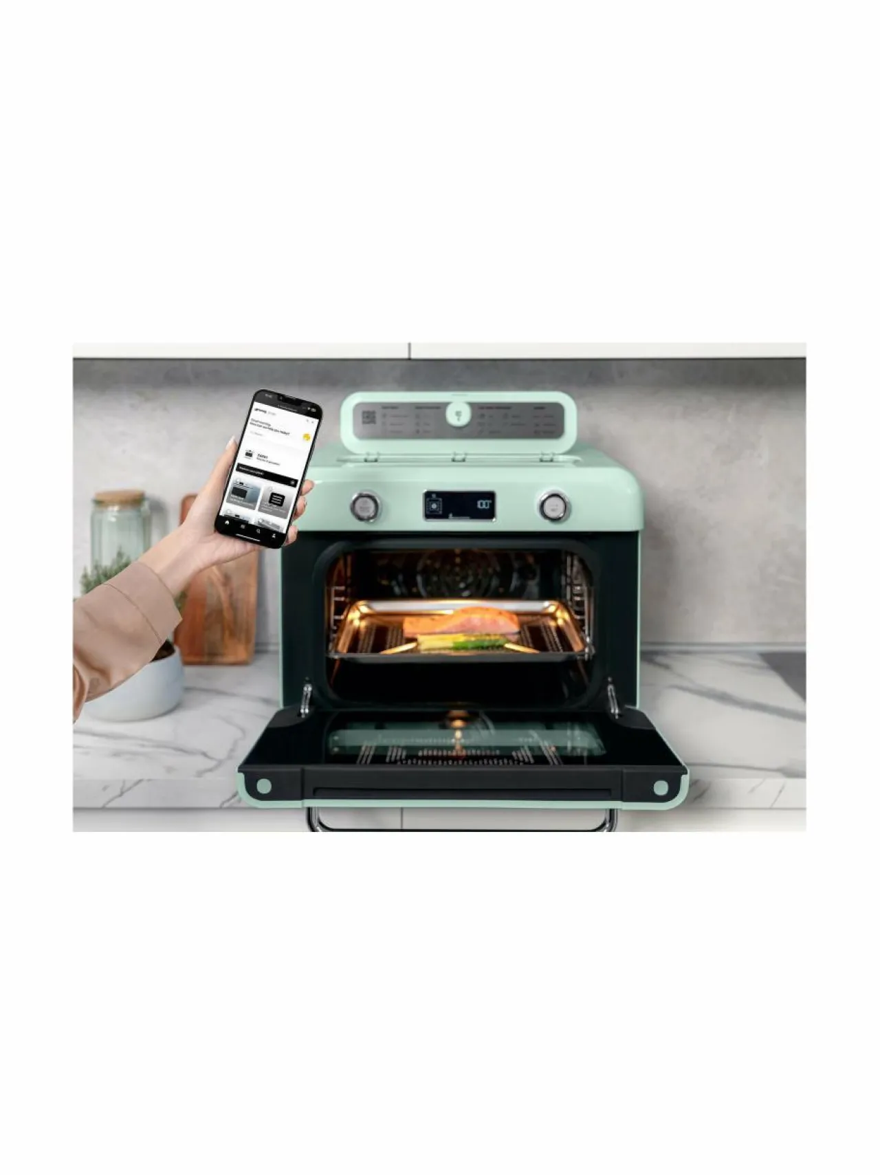 Muut Keittiölaitteet<Smeg Yhdistelmähöyryuuni PASTEL GREEN