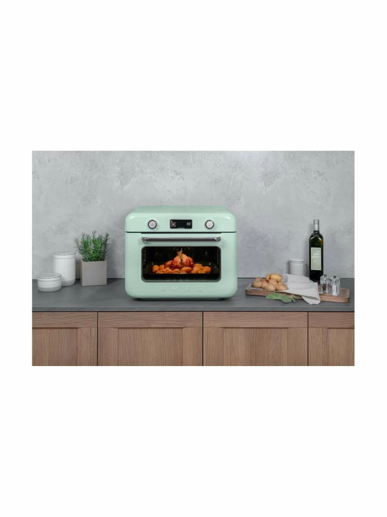 Muut Keittiölaitteet<Smeg Yhdistelmähöyryuuni PASTEL GREEN
