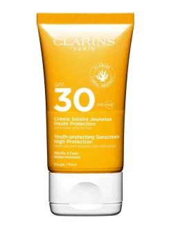 Aurinkotuotteet<Clarins Youth-protecting Sunscreen SPF 30 for face -aurinkosuojavoide