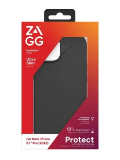 Zagg Manhattan Snap - musta suojakuori iPhone 15 Pro^ Puhelimen Suojakuoret & Tarvikkeet