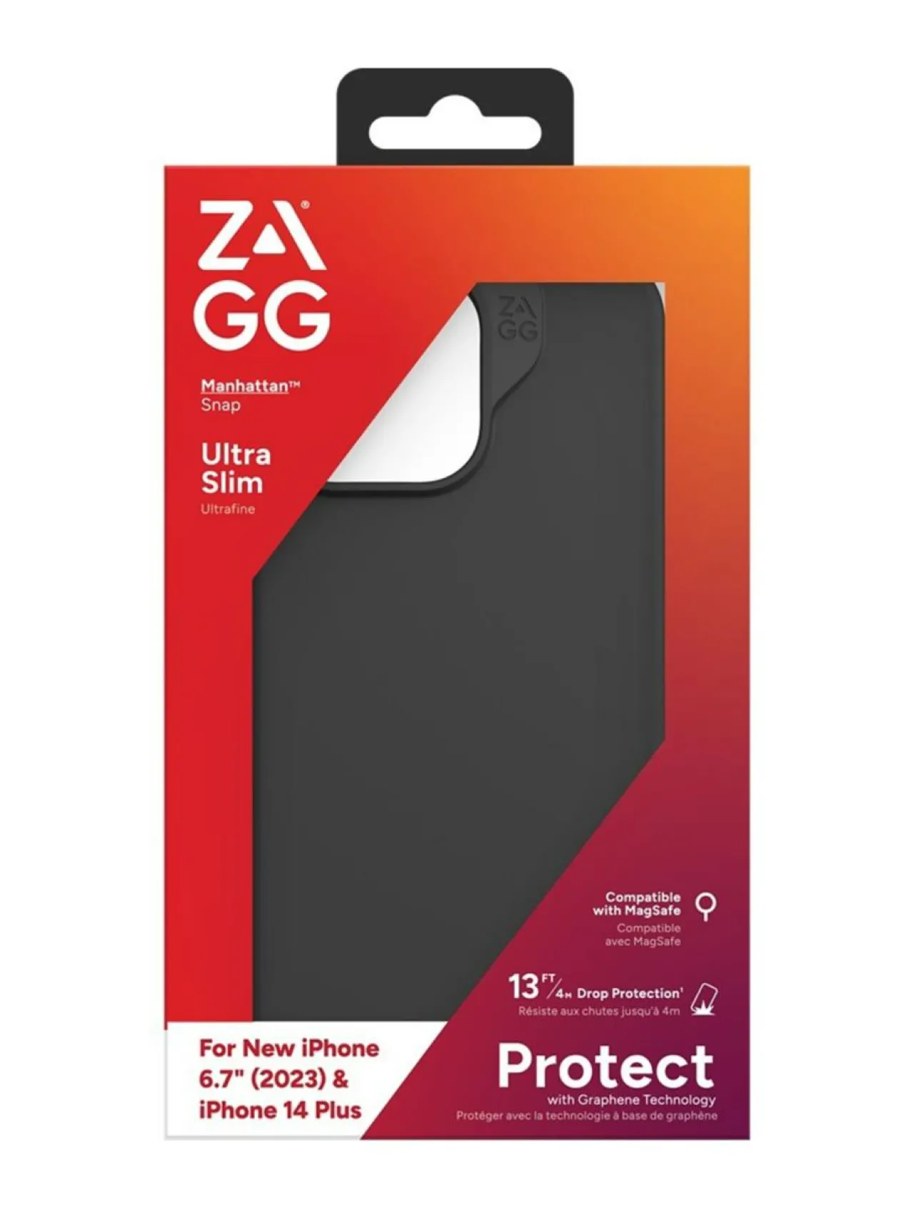 Zagg Manhattan Snap - musta suojakuori iPhone 15 Plus/14 Plus^ Puhelimen Suojakuoret & Tarvikkeet
