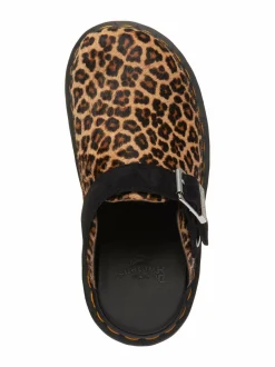 Sandaalit<Dr. Martens Zebzag Mule Leopard -mokkanahkapistokkaat LIGHT TAN+BLACK