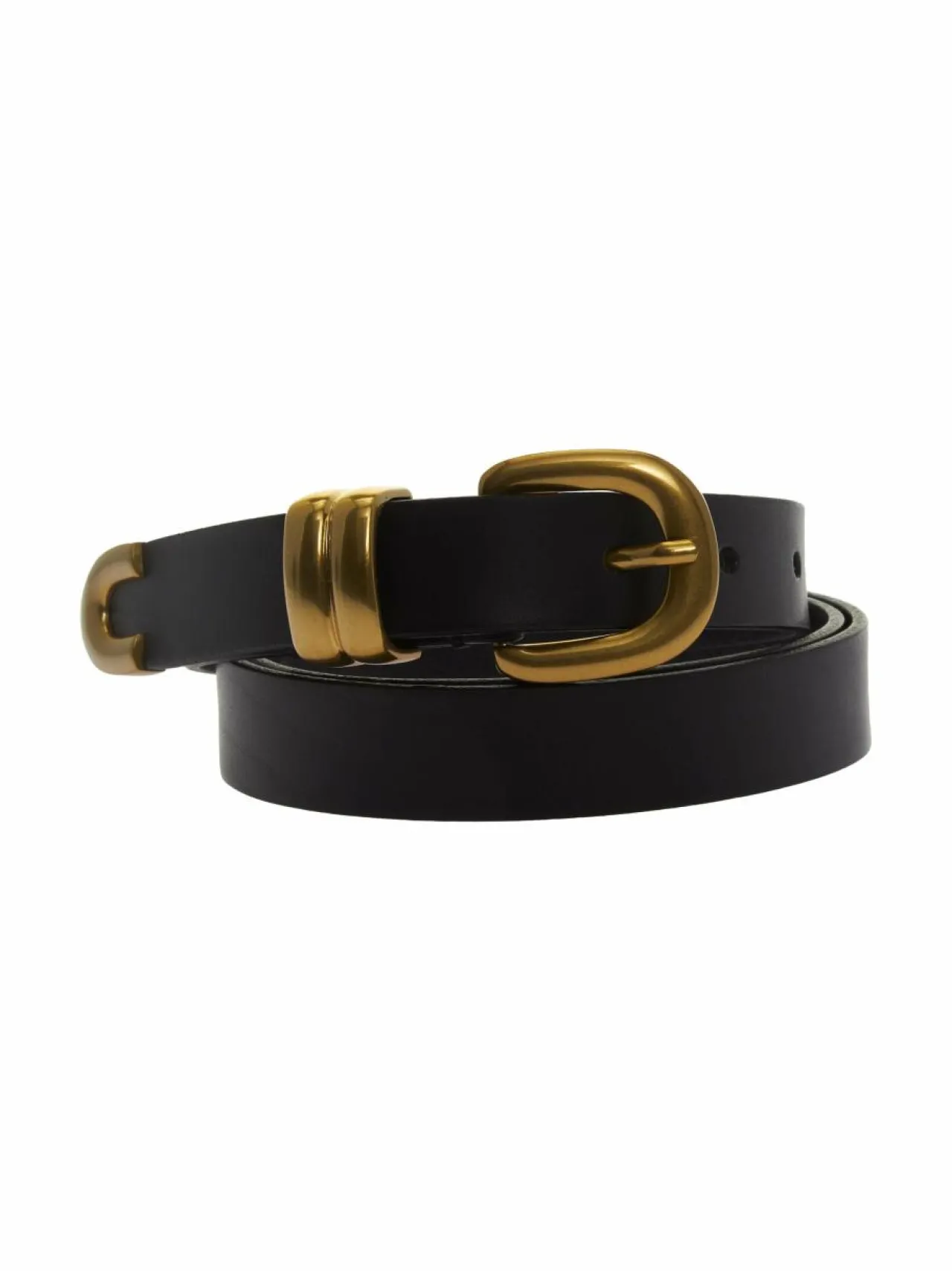 Vyöt<By Malene Birger Zoilo-nahkavyö 050 BLACK