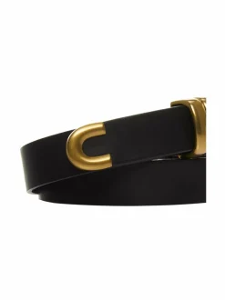 Vyöt<By Malene Birger Zoilo-nahkavyö 050 BLACK