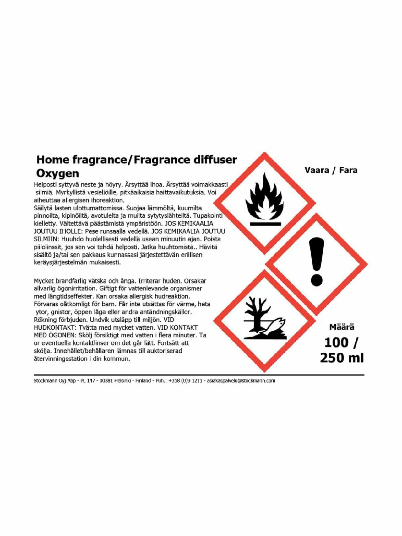 Millefiori Zona Oxygen -täyttöpakkaus 250 ml^ Huonetuoksut & Tuoksukynttilät