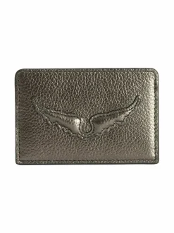 Zadig&Voltaire ZV Pass Metallic Grained Leather -korttikotelo^ Lompakot & Kotelot